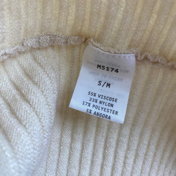 Kerisma Mercer Open Cardigan Sweater Size S/M Beige Ecru Angora Casual Staple - Picture 10 of 13